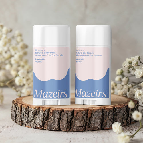 2 Pack Non-toxic Natural Deodorant, Aluminum-Free for Women